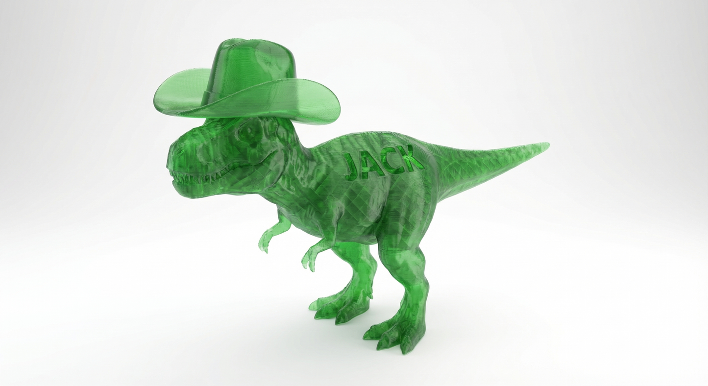 Dean the Dino - Personalized 3D Printed Dinosaur Figurine